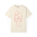 Minimal Line Art Face T-Shirt — Abstract One-Line Portrait Tee