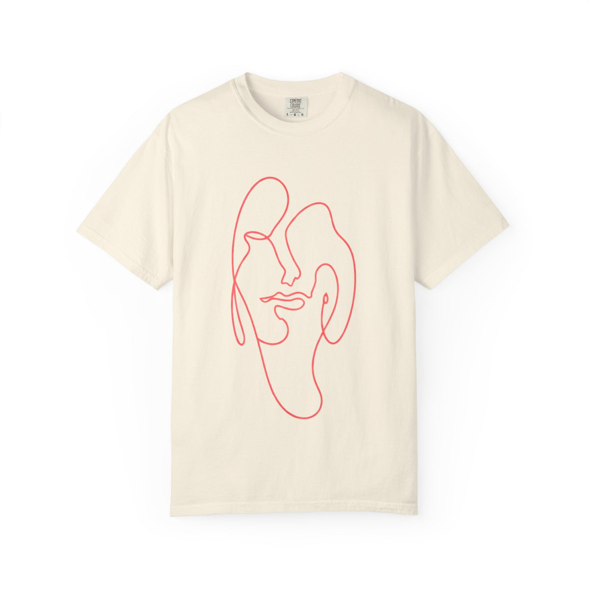Minimal Line Art Face T-Shirt — Abstract One-Line Portrait Tee