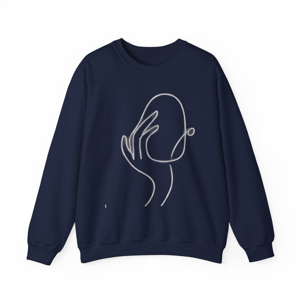 Minimal Abstract Face Crewneck Sweatshirt