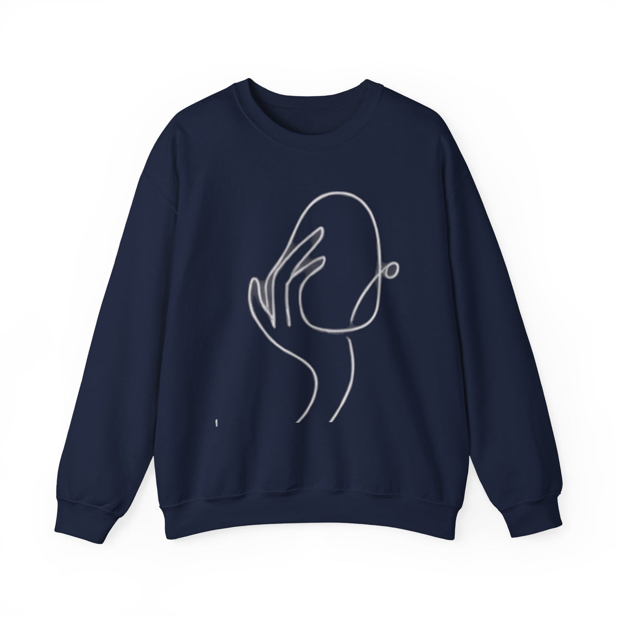 Minimal Abstract Face Crewneck Sweatshirt