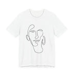 Abstract Line Art Face T‑Shirt — Minimalist One-Line Portrait Tee