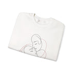 Crewneck Sweatshirt — Minimal Line Art Kissing Couple Graphic