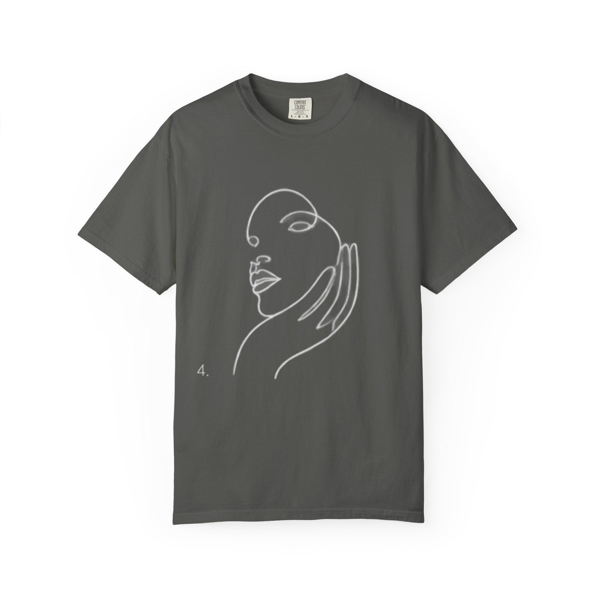 Minimal Line Art Face T-Shirt — Abstract Feminine Outline Tee