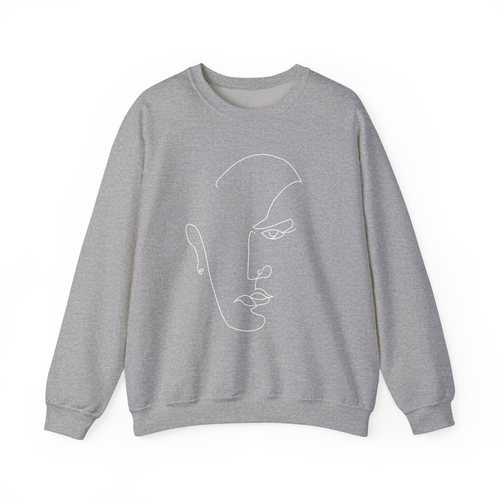 Minimal Line Art Face Sweatshirt