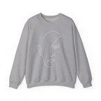 Minimal Line Art Face Sweatshirt