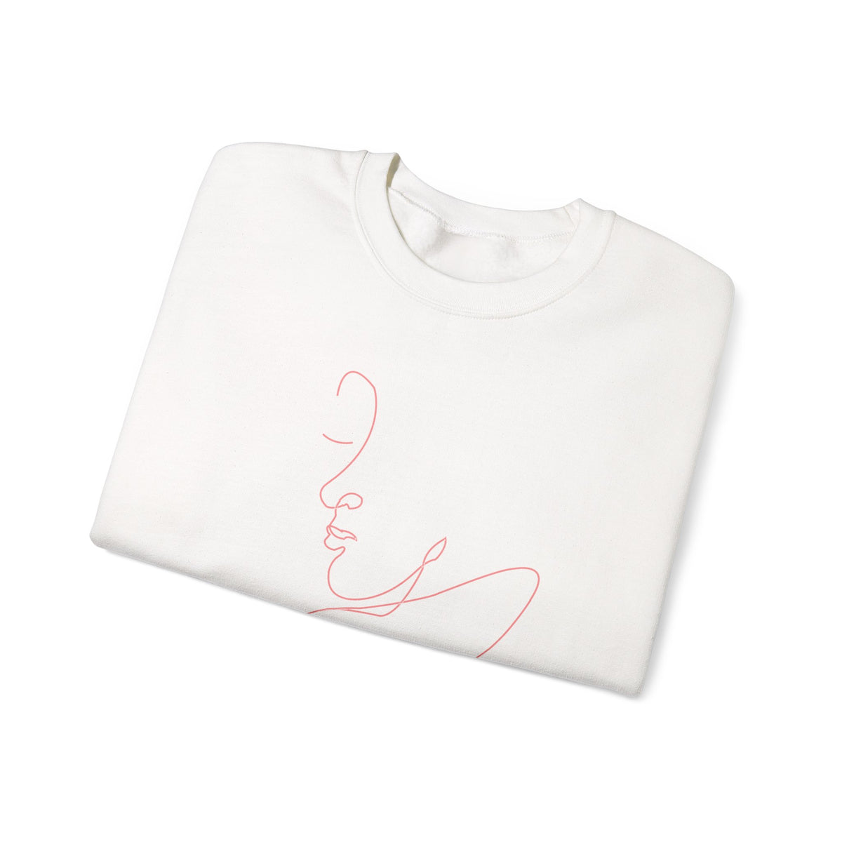 Minimal Line Art Whale Crewneck Sweatshirt – Pink Whale Sketch Pullover