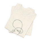 Minimal Line Art Face T-Shirt — One-Line Abstract Portrait Tee