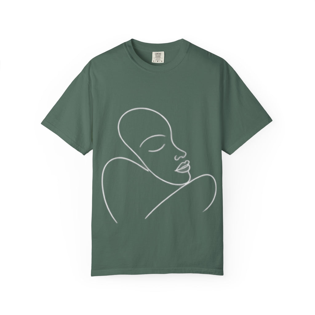 Minimal Line Art Face T-Shirt — Modern Abstract Graphic Tee