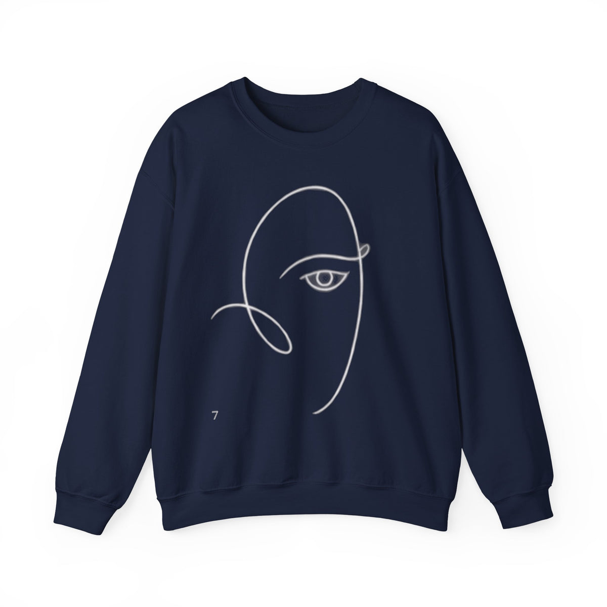 Minimal Line Art Face Sweatshirt – Abstract Portrait Crewneck