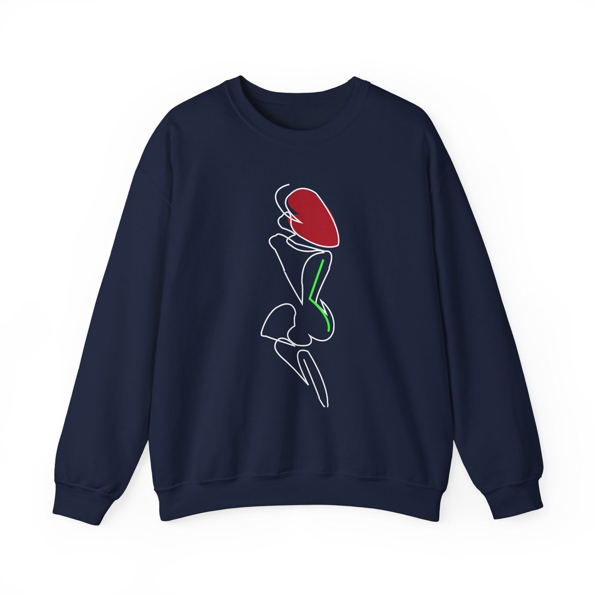 Minimal Pink Tulip Sweatshirt – Simple Floral Crewneck