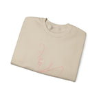 Minimal Line Art Whale Crewneck Sweatshirt – Pink Whale Sketch Pullover