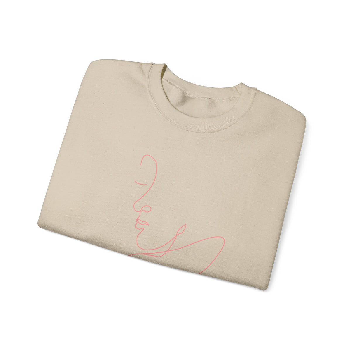 Minimal Line Art Whale Crewneck Sweatshirt – Pink Whale Sketch Pullover