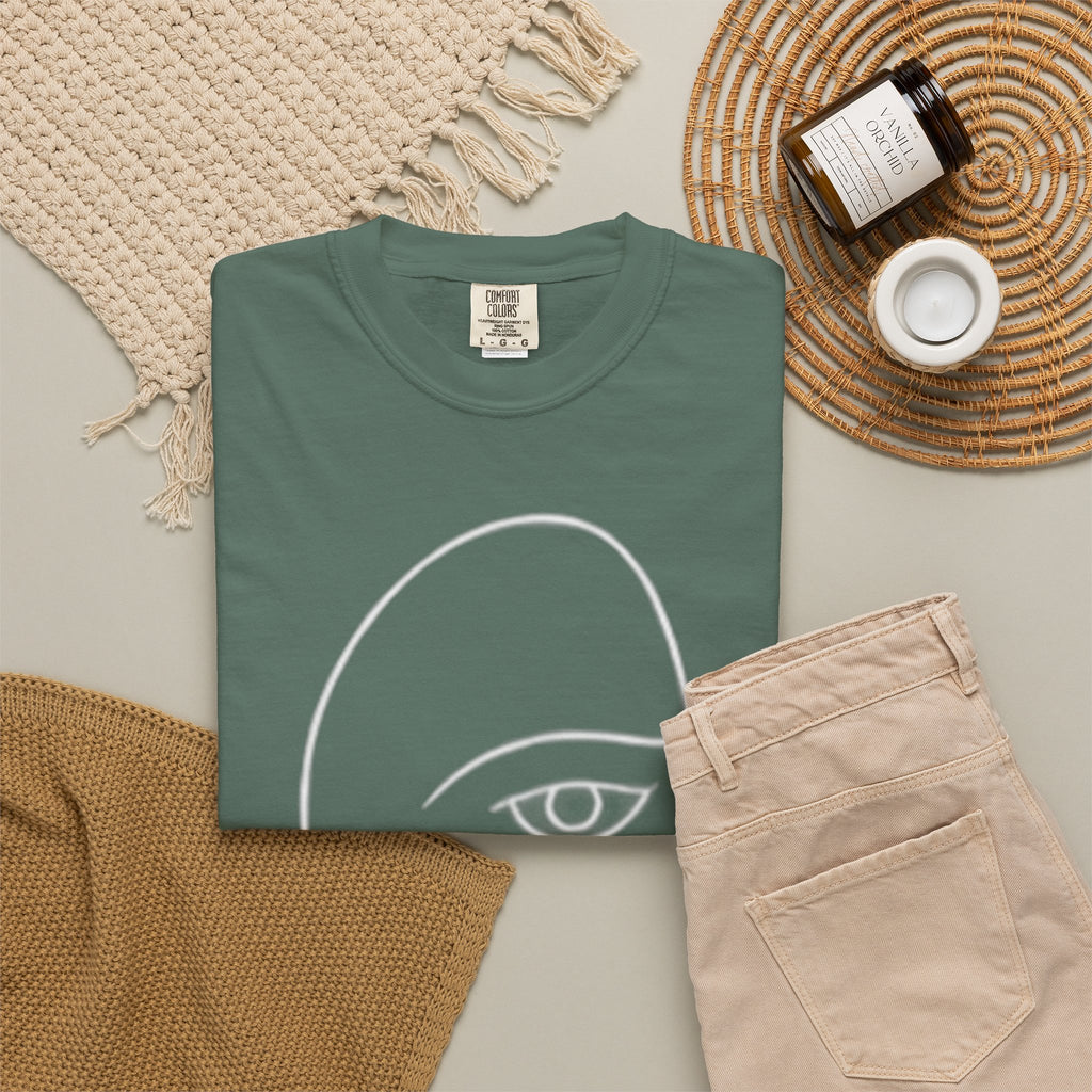 T-Shirt — Minimal Line Art Face Tee