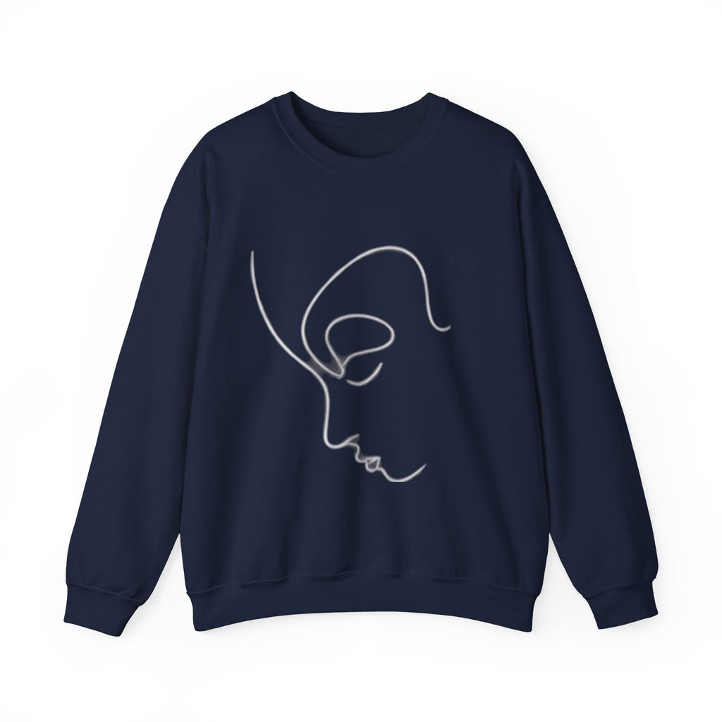 Minimal Line Art Face Crewneck Sweatshirt