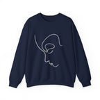 Minimal Line Art Face Crewneck Sweatshirt