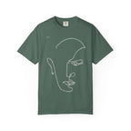 Abstract Line Art Face T-Shirt — Minimalist One-Line Portrait Tee