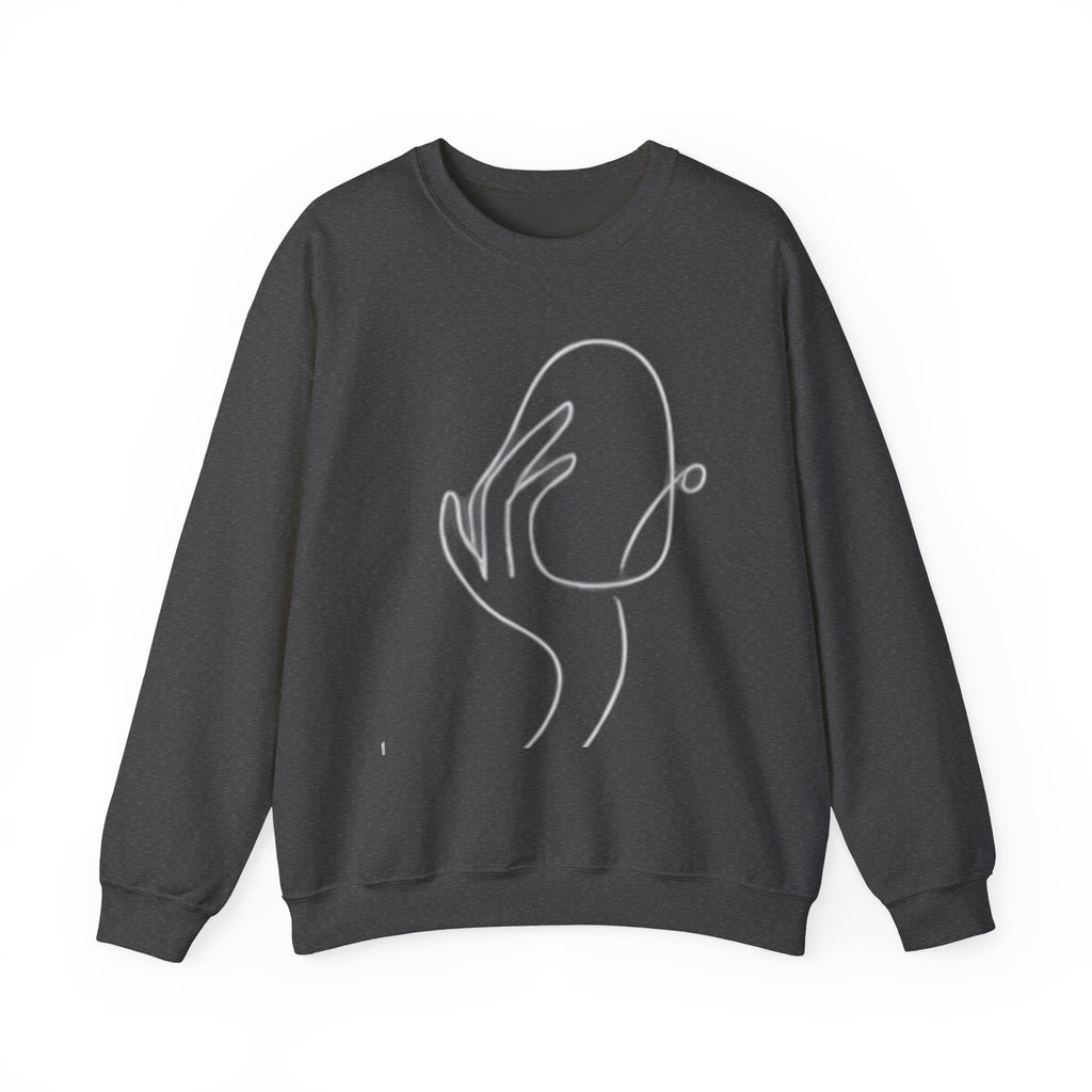 Minimal Abstract Face Crewneck Sweatshirt