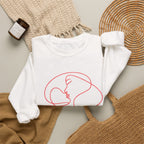 Minimalist Line Art Mother and Baby Crewneck Sweatshirt