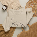 Abstract Line Art Face Crewneck Sweatshirt