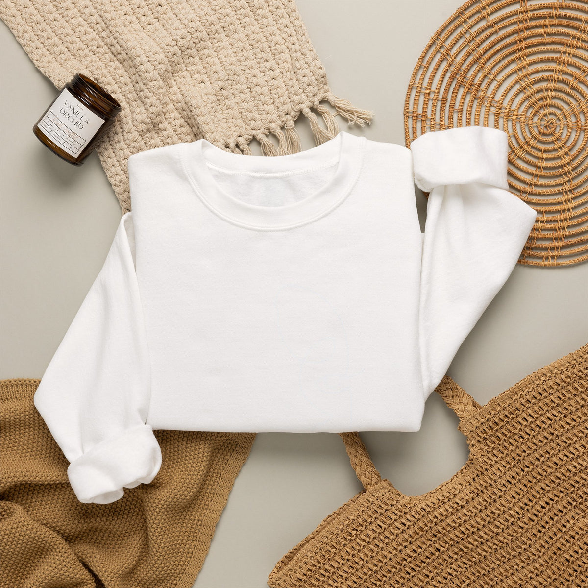 Within 08 | Sweatshirt — Classic White Embroidered Pullover