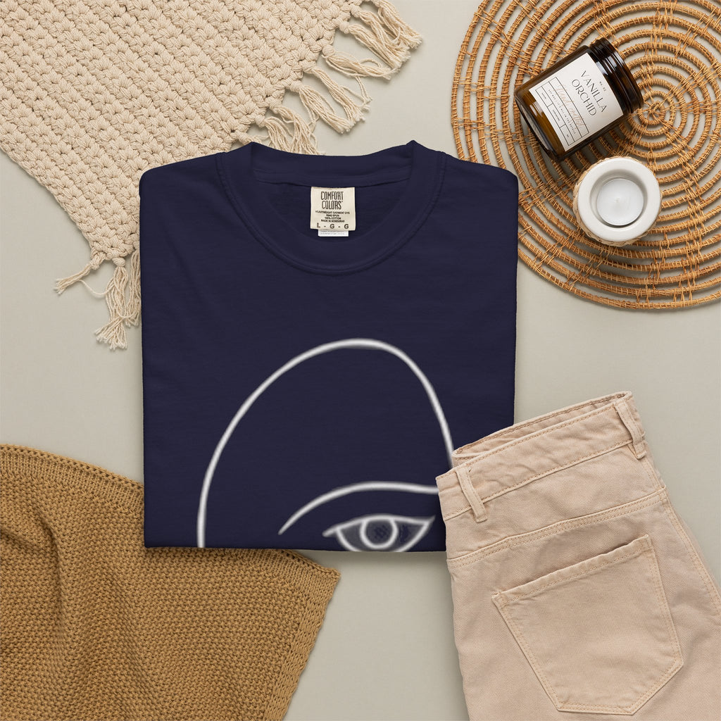 T-Shirt — Minimal Line Art Face Tee