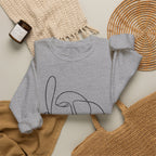 Abstract Line Art Face Crewneck Sweatshirt