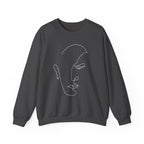 Minimal Line Art Face Sweatshirt