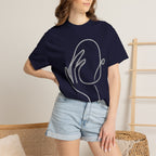 Minimalist Line Art Hand T-Shirt — Modern Abstract Graphic Tee
