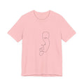 Minimal One-Line Face Tee — Modern Abstract Art T-Shirt