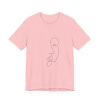 Minimal One-Line Face Tee — Modern Abstract Art T-Shirt