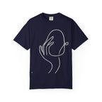 Minimalist Line Art Hand T-Shirt — Modern Abstract Graphic Tee