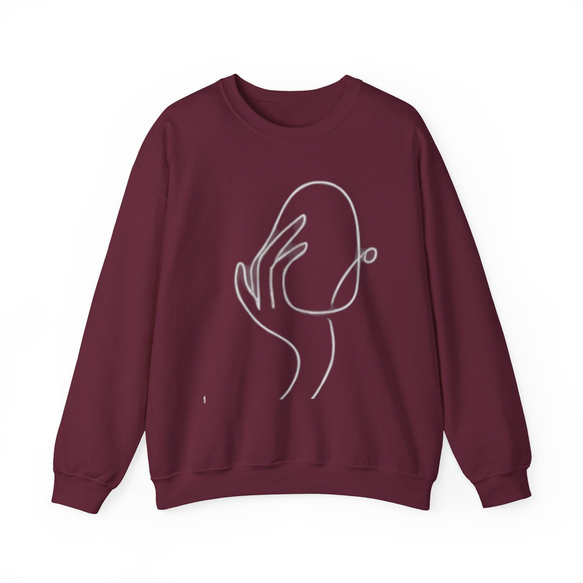 Minimal Abstract Face Crewneck Sweatshirt