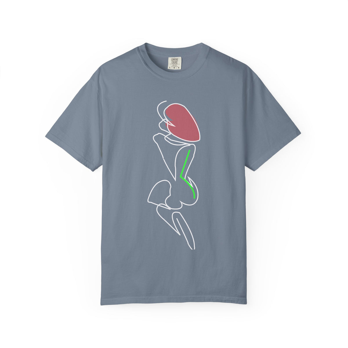 Abstract Line Art Rose T-Shirt