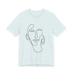 Abstract Line Art Face T‑Shirt — Minimalist One-Line Portrait Tee