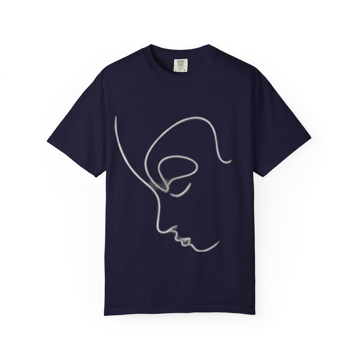 Minimal Line Art Face T-Shirt — Abstract Single-Line Portrait Tee