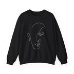Minimal Line Art Face Sweatshirt