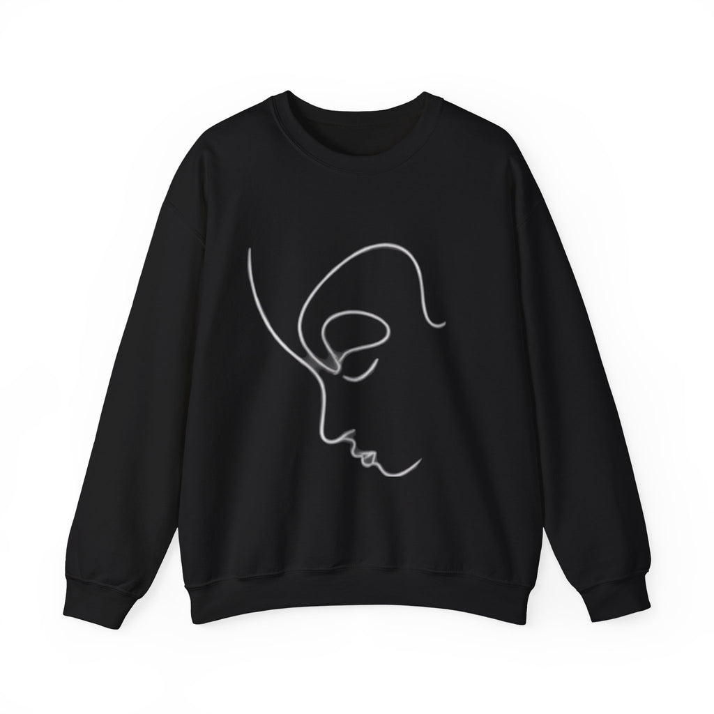 Minimal Line Art Face Crewneck Sweatshirt