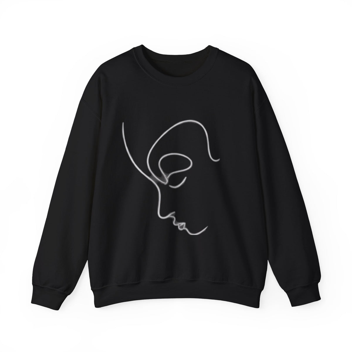 Minimal Line Art Face Crewneck Sweatshirt