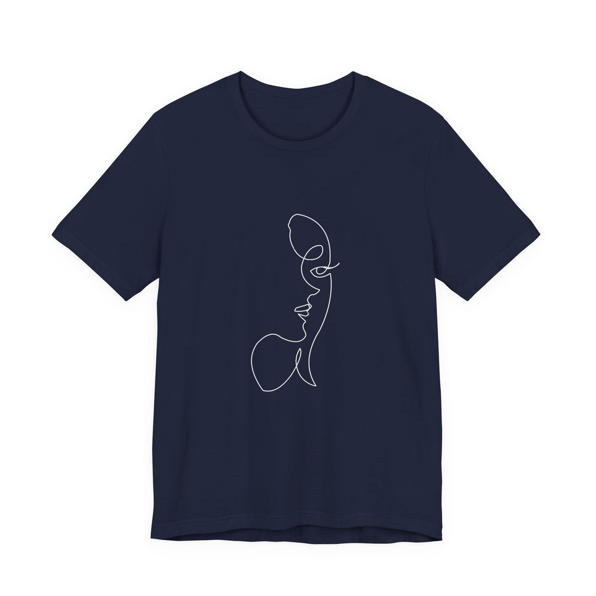 Minimal One-Line Face T-Shirt — Modern Abstract Art Tee