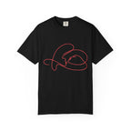 Abstract Line Art Heart T-Shirt — Minimalist Love Graphic Tee