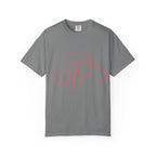 Minimalist Red Line Art Kiss T-Shirt