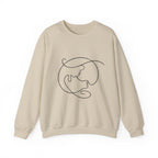Minimal Line Art Earth Crewneck Sweatshirt