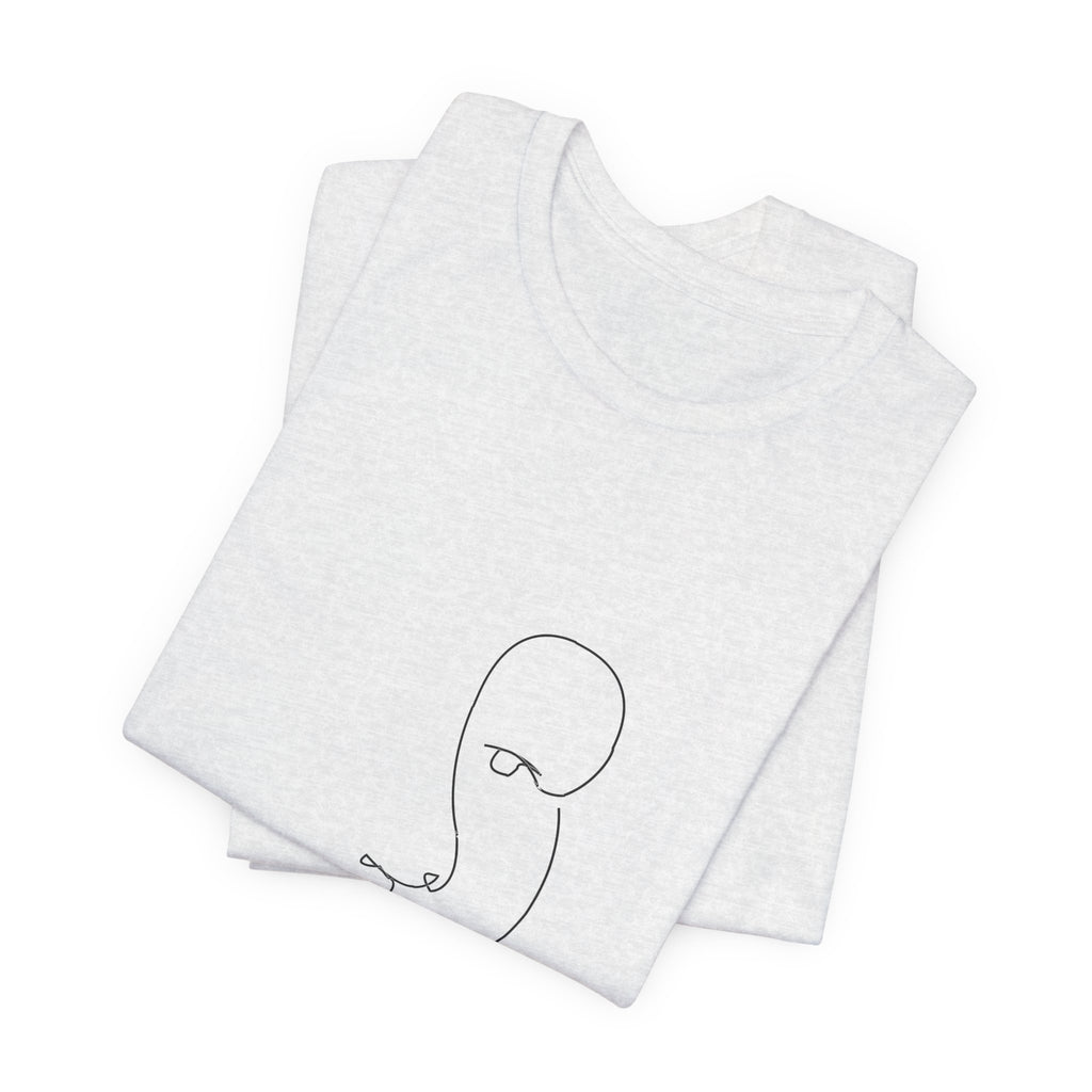 Minimal One-Line Face Tee — Modern Abstract Art T-Shirt