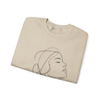 Minimal Line Art Woman Crewneck Sweatshirt