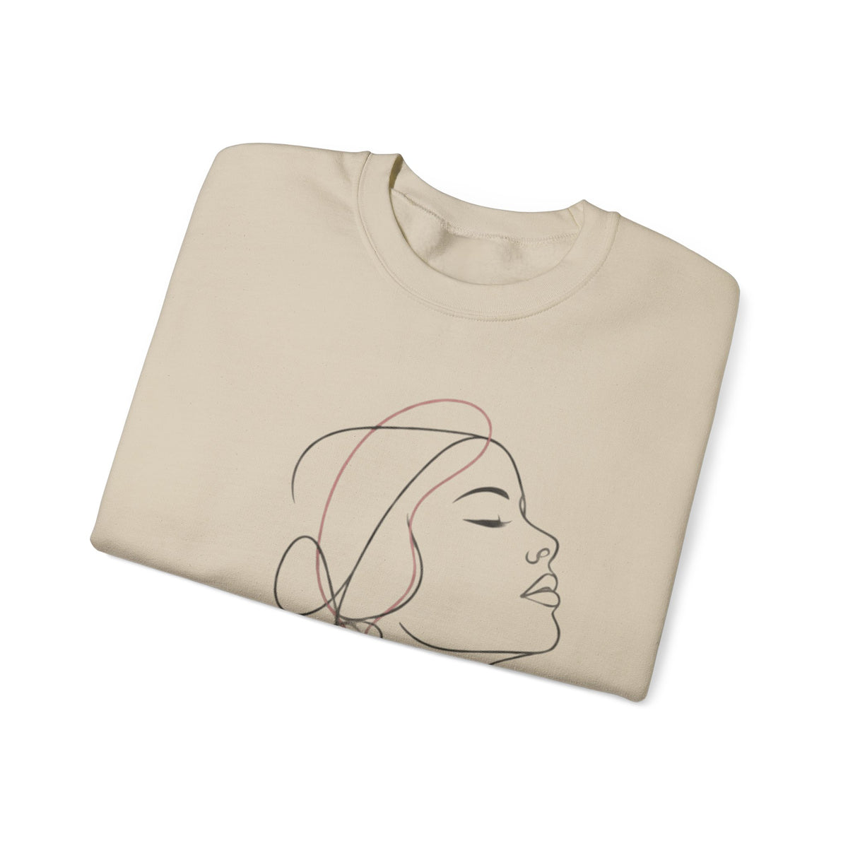 Minimal Line Art Woman Crewneck Sweatshirt