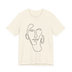 Abstract Line Art Face T‑Shirt — Minimalist One-Line Portrait Tee