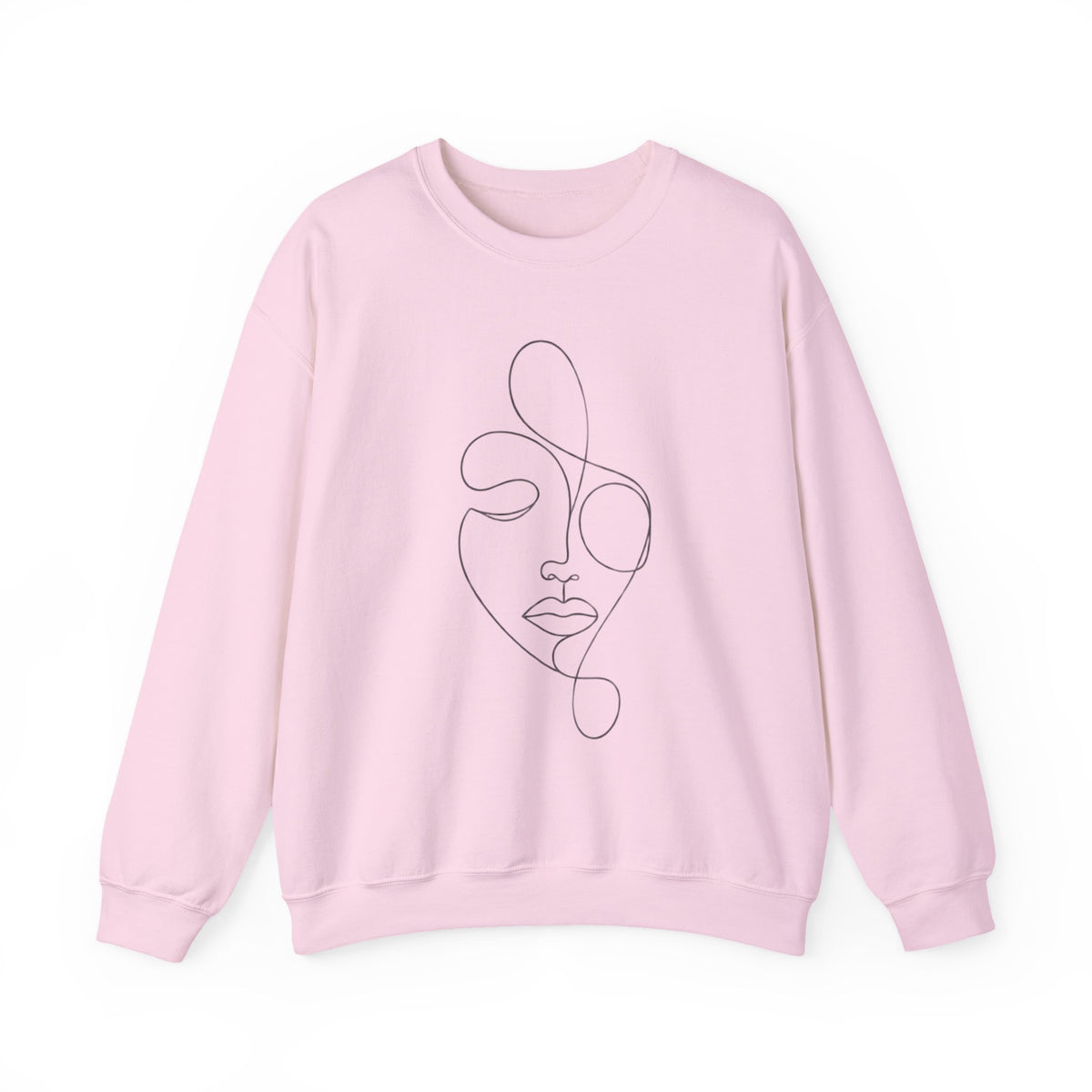 Within 11 | Minimalist Line Art Face Crewneck Sweatshirt