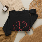Minimalist Line Art Mother and Baby Crewneck Sweatshirt