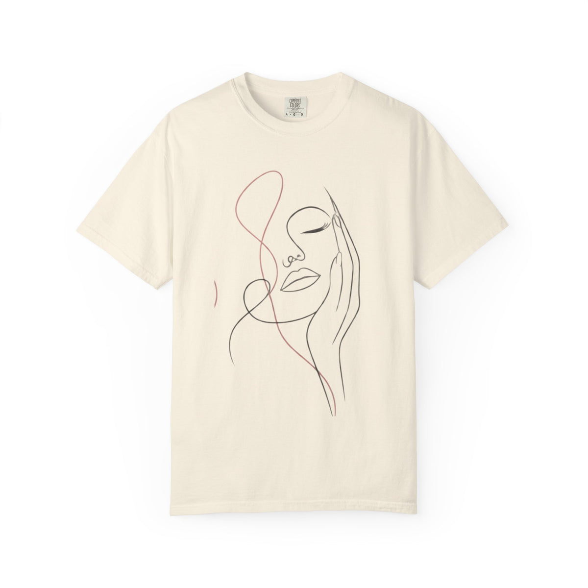 Minimalist Line Art Face T-Shirt — Elegant Abstract Portrait Tee