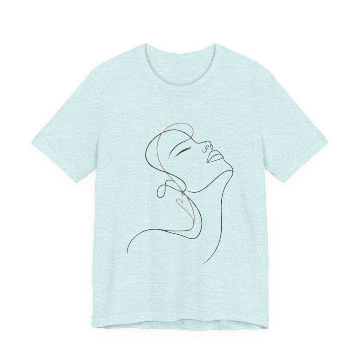 Minimal Line Art Face T‑Shirt